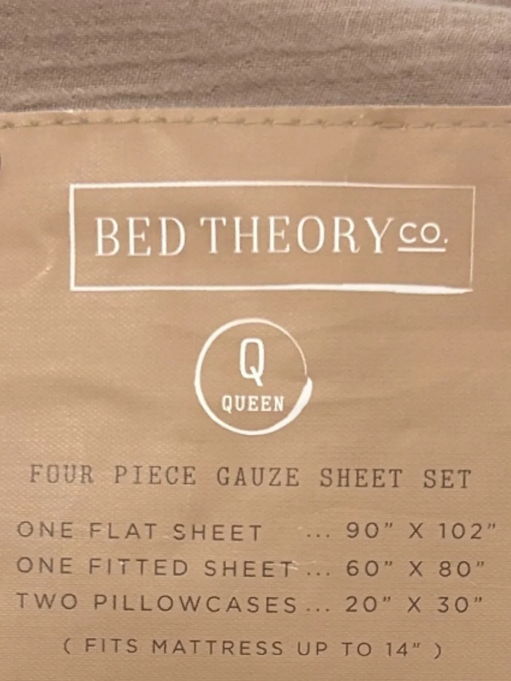 Bed Theory Four Piece Gauze Queen Adobe Rose Sheet Set Soft Unique Texture